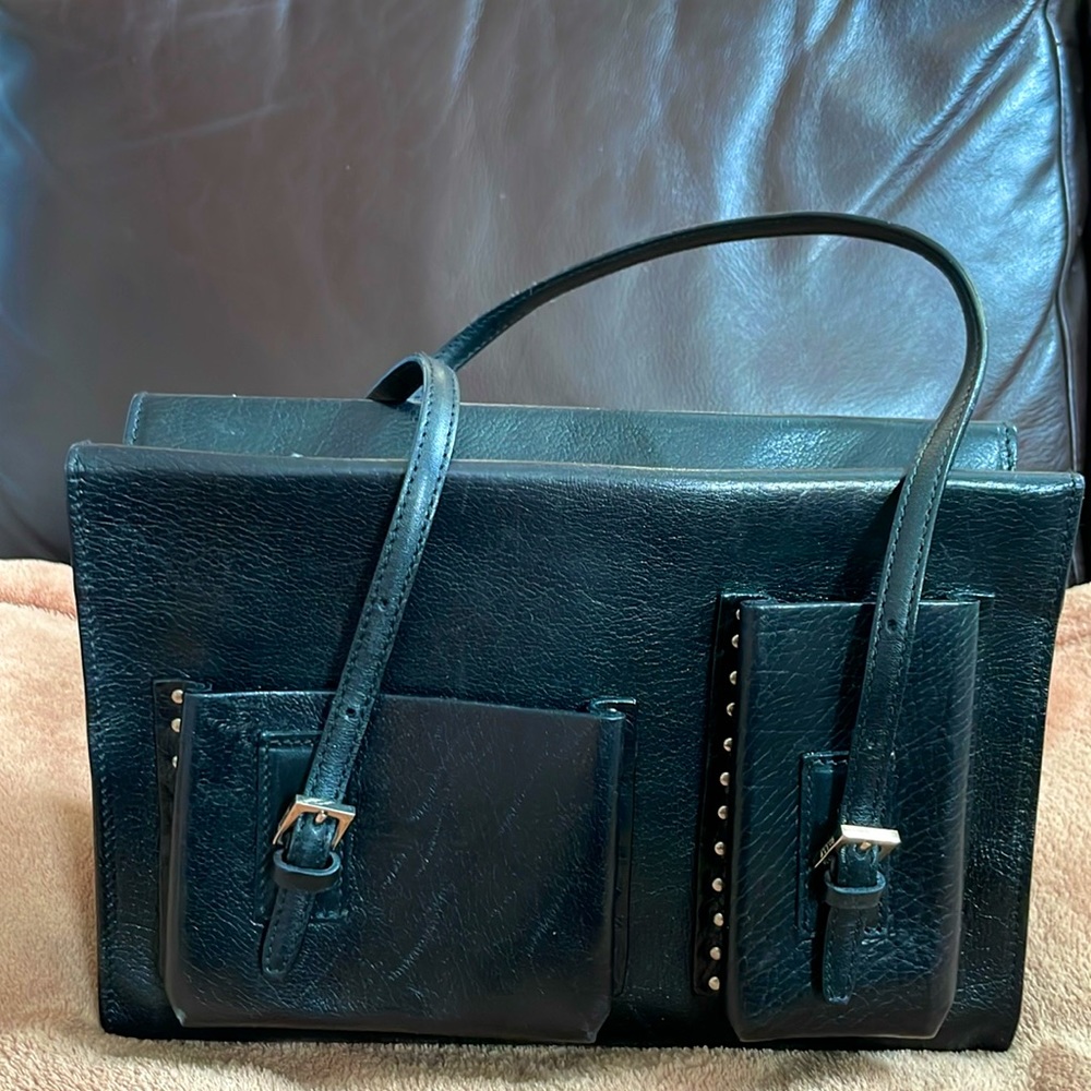 Bally black bag authentic.